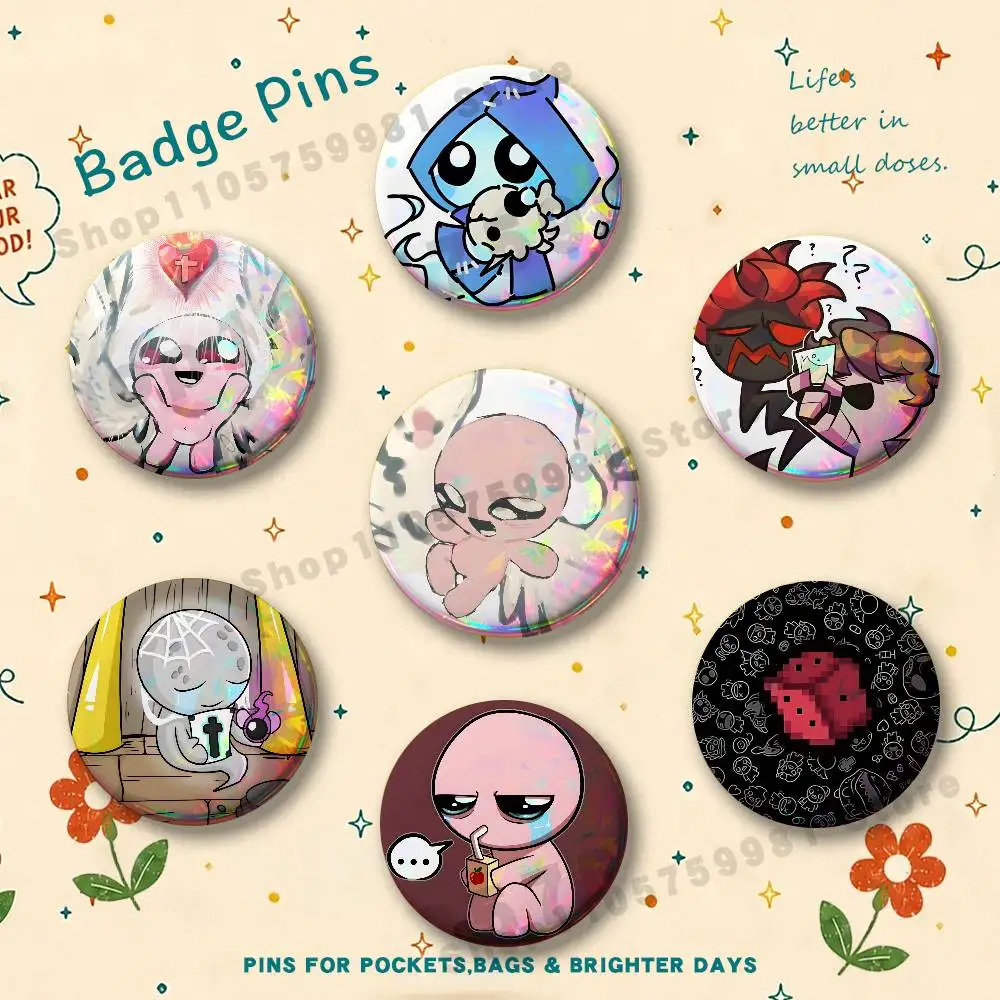 HOT Game The B-Binding Of Isaac Badges Cartoon Character Pins Brooch for Bag Shoes Decoration Jewelry Gifts