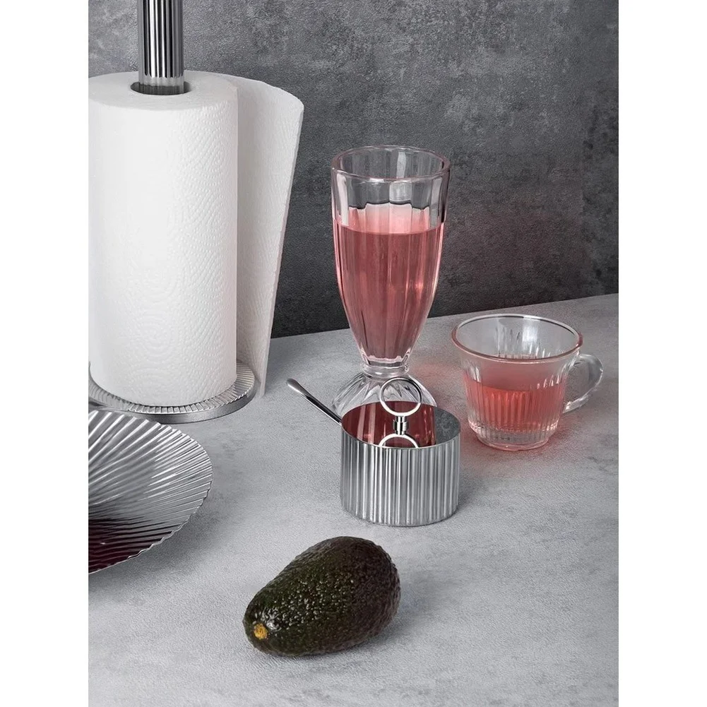 1set Luxury Salt and Sugar Shakers with Lids and Spoons, Art Deco-Style Condiment Jars, Perfect for Storing Pepper