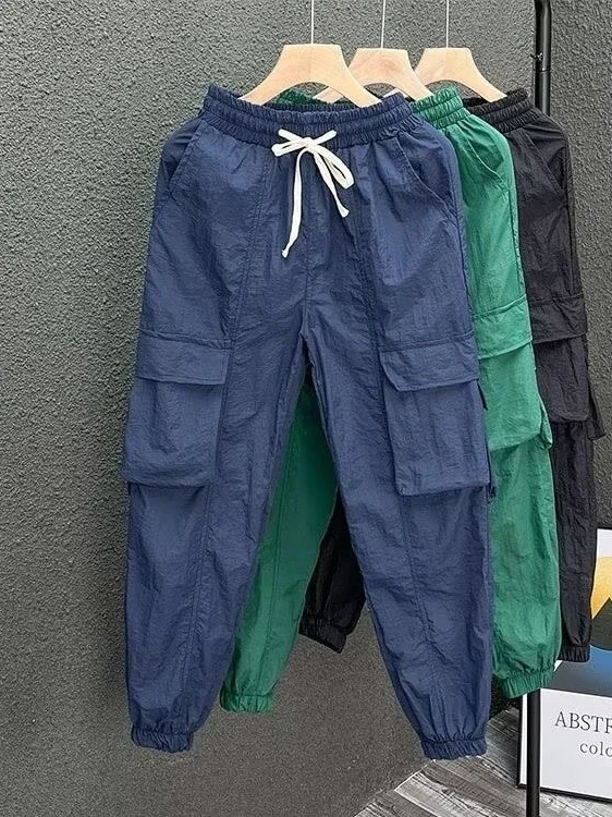 Men's Casual Workwear Pants with Big Pockets Loose Fit Breathable Quick Dry Dirt Resistant Cargo Trousers for Heavy Duty Work