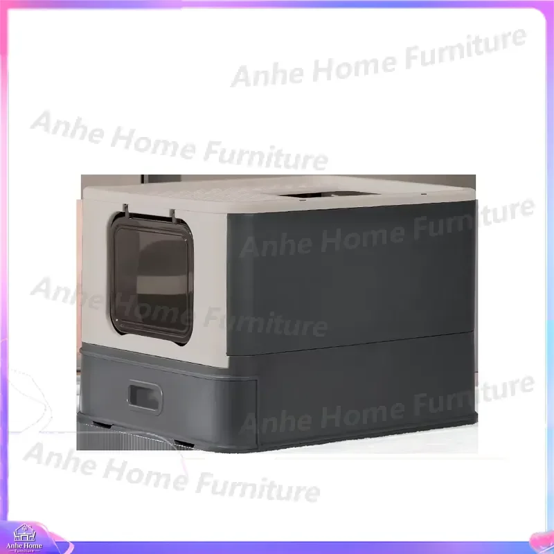 Foldable Cat Litter Box Furniture 20L Waterproof Pet Storage Stool Multifunctional Cat Bed House Easy Clean Hidden Kitty