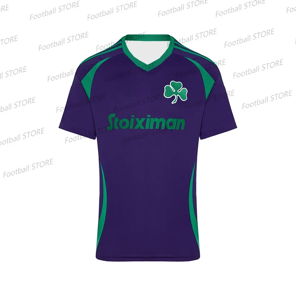 

T-shirt for Men Greece Football Style Ελλάδα Ποδόσφαιρο Jersey Men Boy Jersey 2025 Home Panathinaikos FC Jersey Adult Jersey Kit