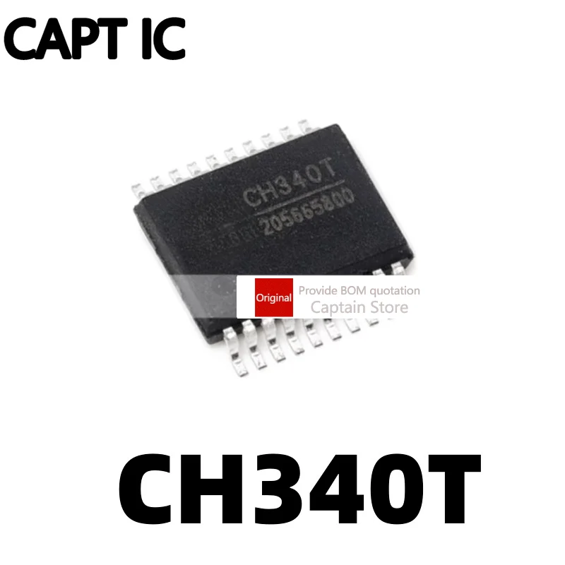 5PCS CH340T serial port chip SSOP20