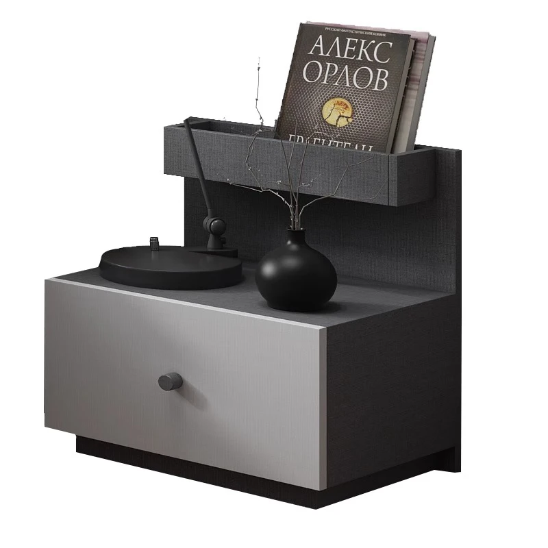 *Nordic bedside table with drawers Modern style wooden furniture Bedroom bedside table