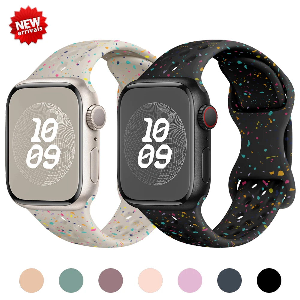 Siliconen sportband voor Apple Watch Band 44 mm 45 mm 41 mm 40 mm 49 mm 42 mm 38 mm Armband voor iWatch-serie Ultra 2 SE 9 8 7 6 5 4 3