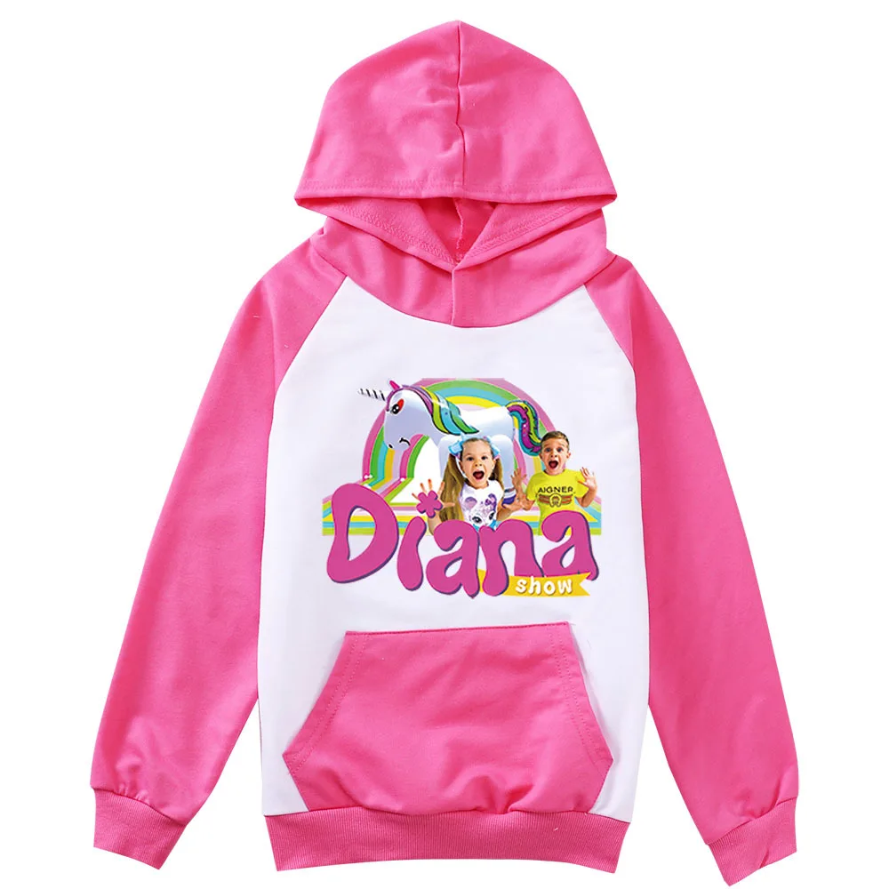 

Diana and Roma Hoodie Kids Long Sleeve Coats Children Spring Autumn Outfits Boys Cartoon Hooded Sweatshirts Girls Casual Clothes