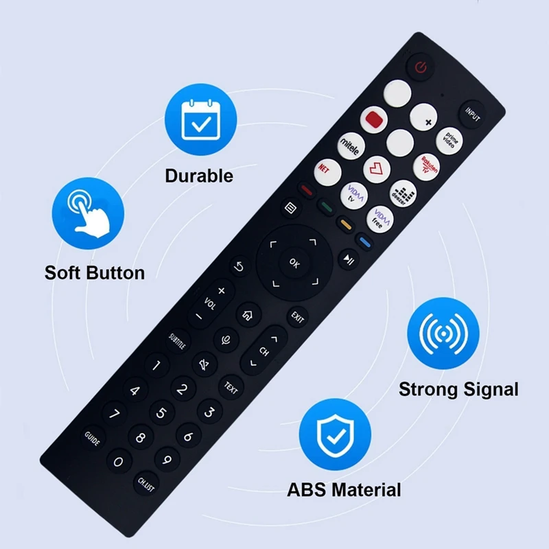แทนที่ ERF3F86H การควบคุมระยะไกลสำหรับ Hisense สมาร์ทนำทีวีจอแอลซีดีการควบคุมระยะไกลไม่มีเสียง