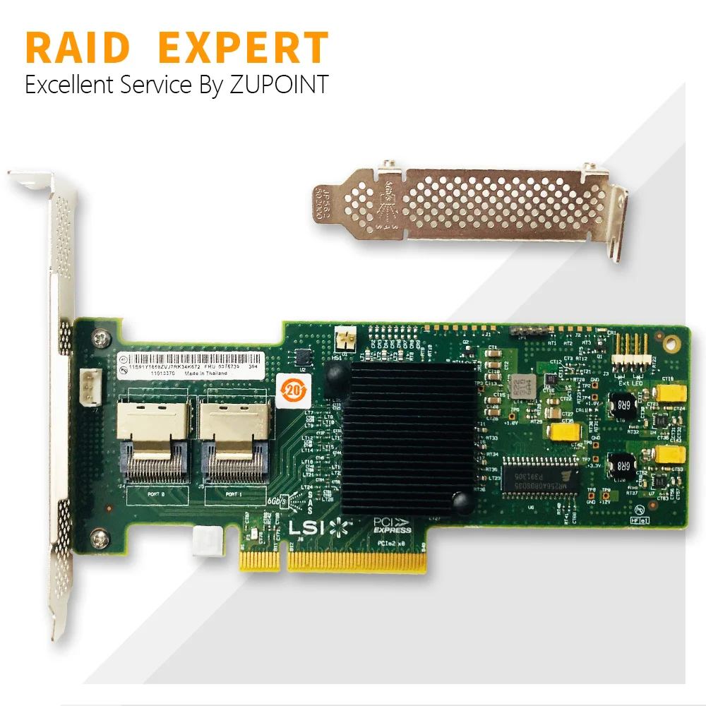 

ZUPOINT LSI MegaRAID 9240-8i RAID Controller Card 8-port 6Gbps SAS SATA LSI00200 Server PCIe Expander Card