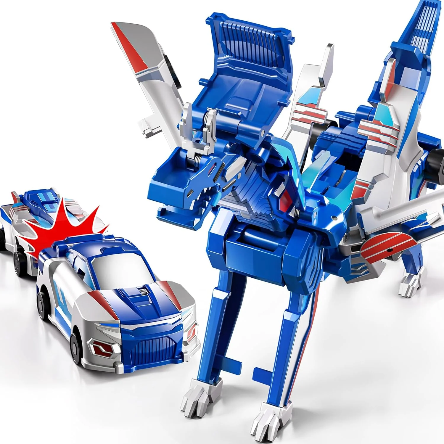 

Игрушки-трансформеры 2-в-1: Динозавр-машина с магнитным преобразованием, трансформирующаяся в динозавра, забавные машинки-трансформеры