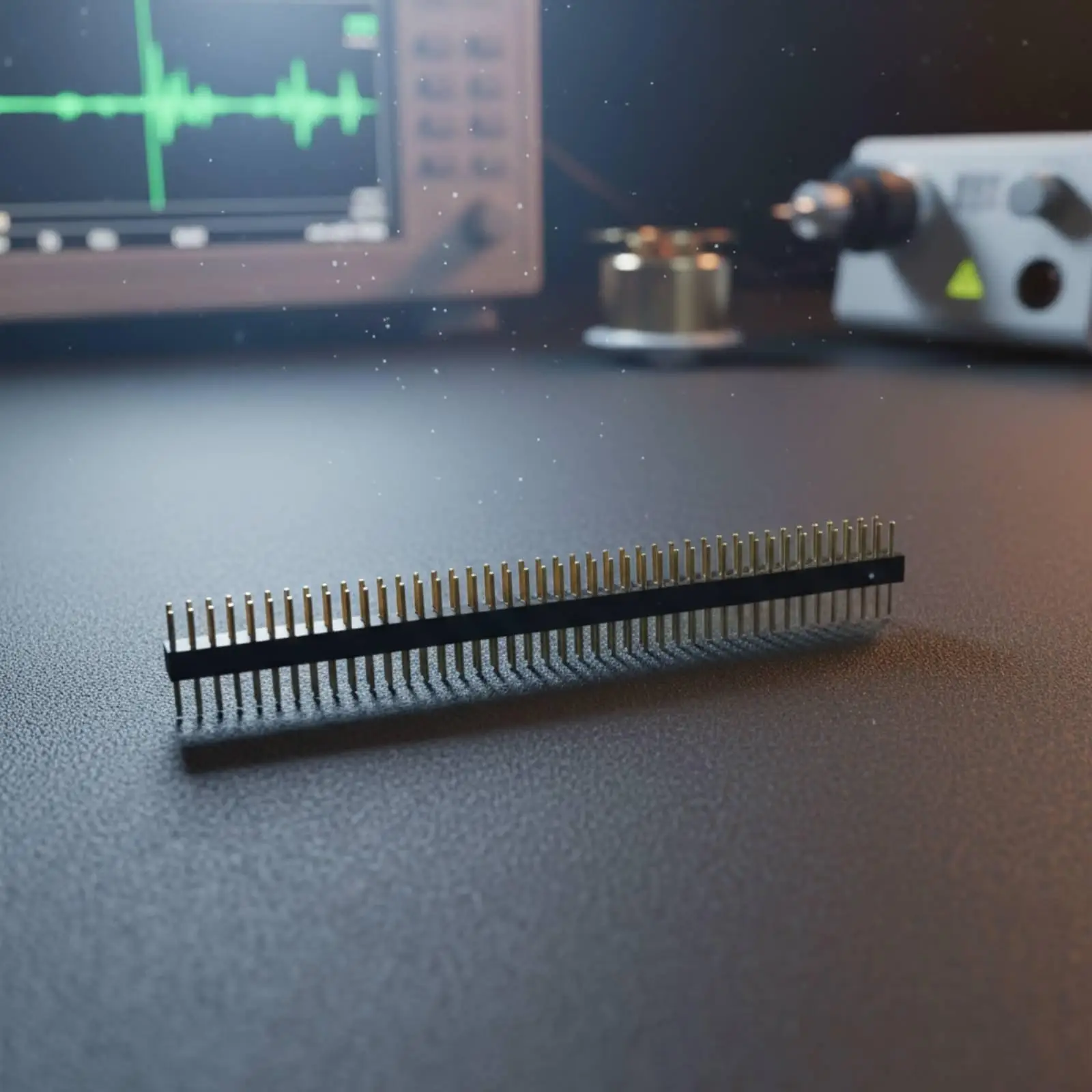 1.27mm Pitch Round Pin Header Reliable Single Row PCB Connector Gold Plated for Circuit Prototyping