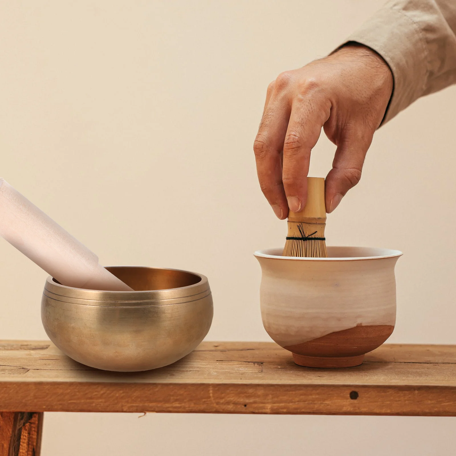 

1Set Professional Buddha Sound Bowl Tool High Quality Copper Crisp Healing Effect Portable Yoga Meditation