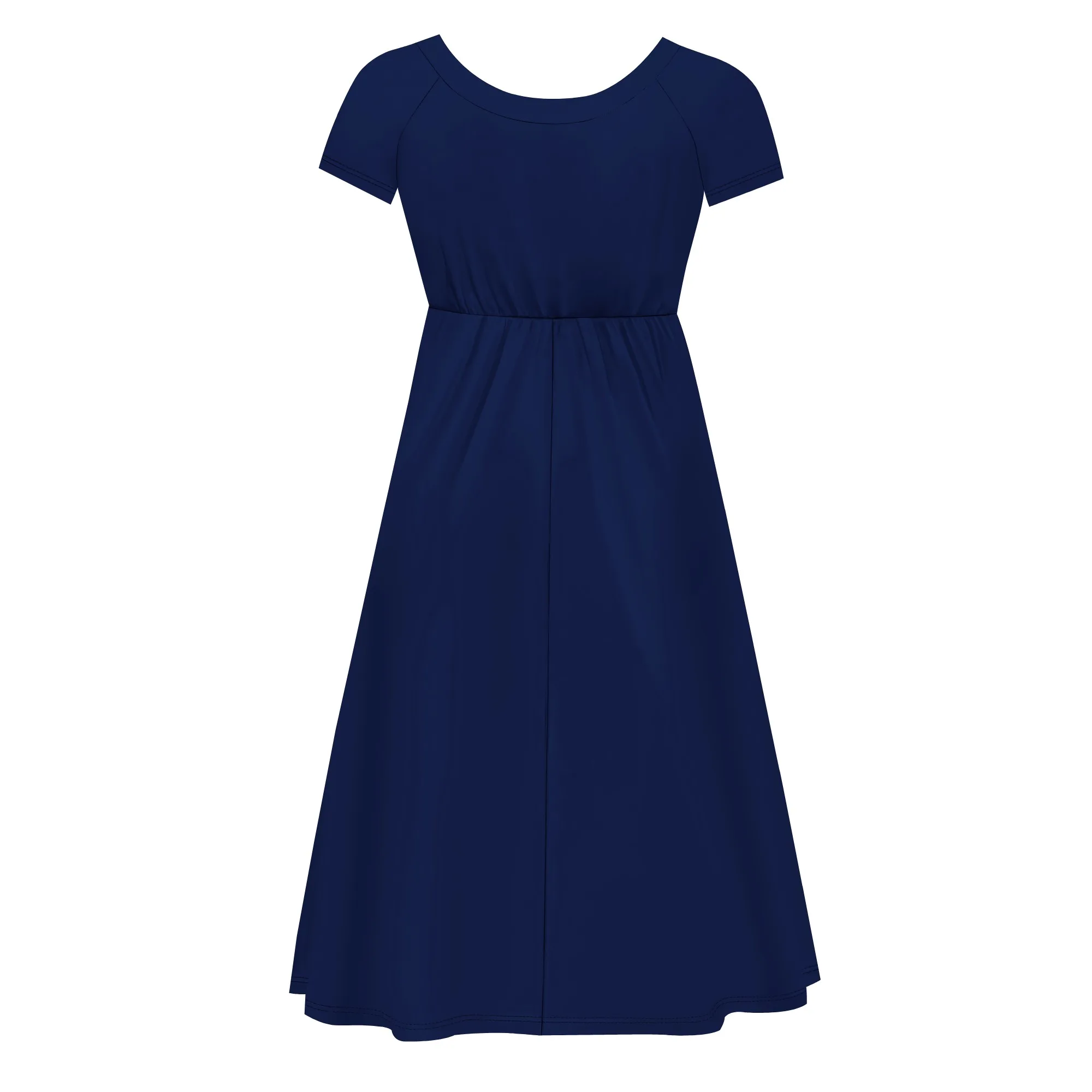 Women's Summer Short Sleeve A-Line Midi Dresses Casual Floral T-Shirt Dress Flowy Beach Sundress with Pockets