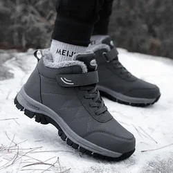 Winter Padded Thick-soled Mid-top Warm Shoes Women's Men's Soft-soled Waterproof Sneakers Outdoor Hiking Mountaineering Boots