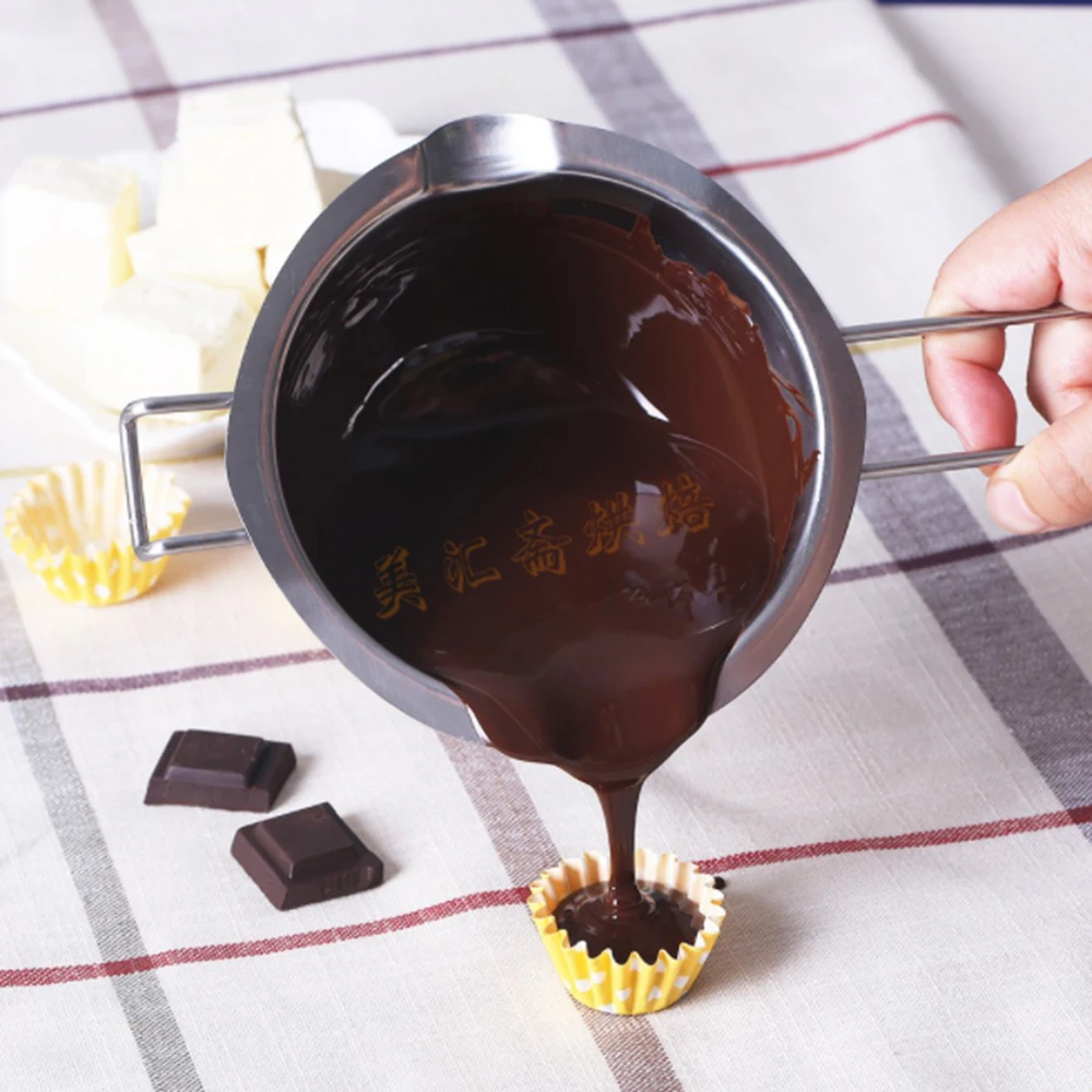 

Long Handle Chocolate Melting Pot (Stainless Steel) Milk/Butter Boiler, Pastry Bake & DIY Soap/Candle Making Tool