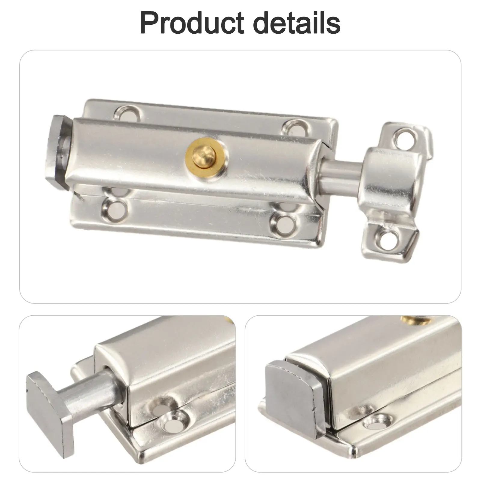 Stainless Steel Sliding Bolt with Self-Elastic Latch for Interior Doors That Need Consistent Locking Force and Durability