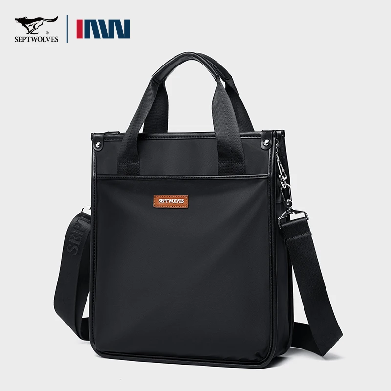 

Septwolves Waterproof Travel Shoulder Bag Scratch-resistant Crossbody Bag Multifunction Men Handbag Multi-layer Sorting Pockets