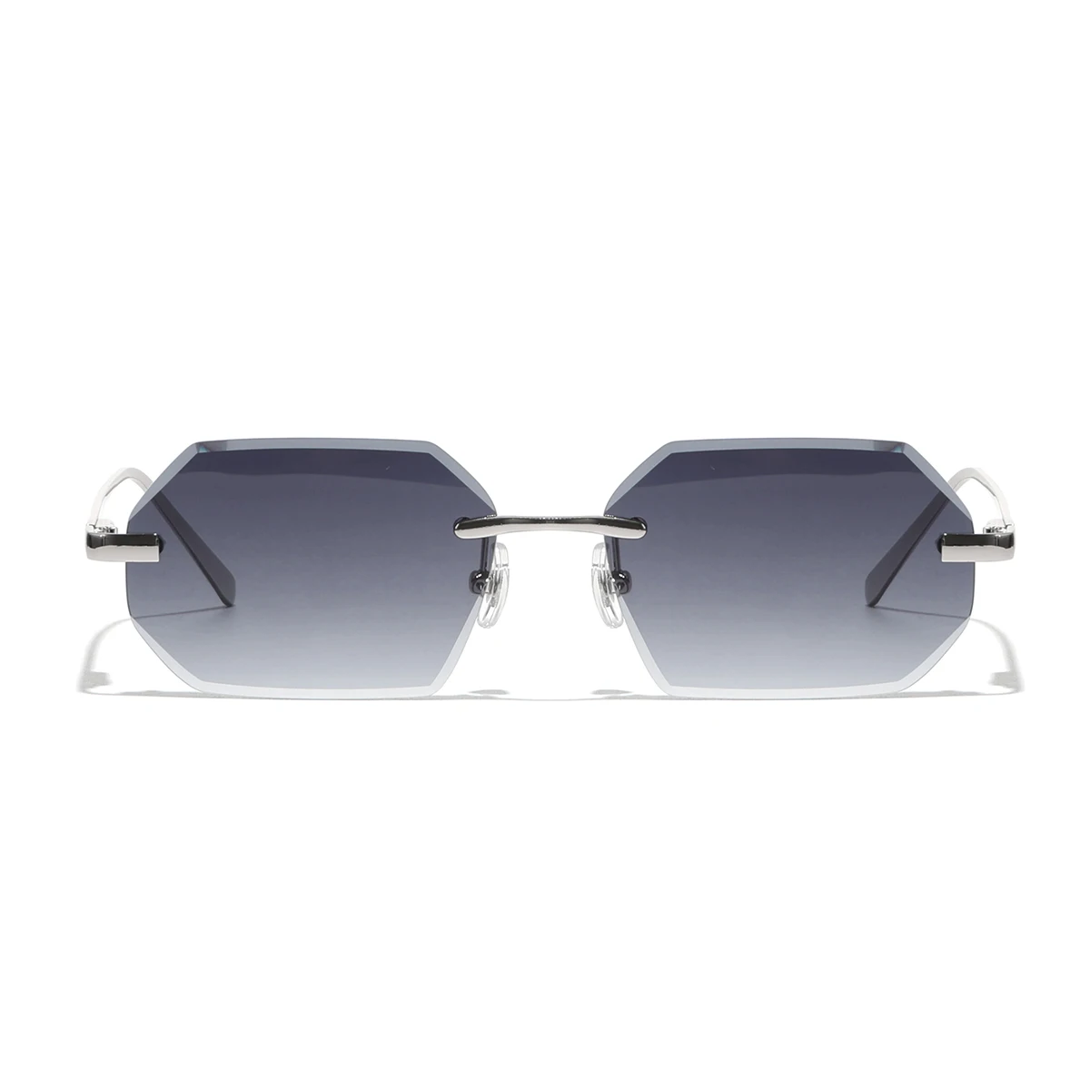 Ruiao Sunglasses Men Brand Designer Fashion Rimless Sun Glasses Shades Diamond Cut Lens Ladies Frameless Metal Eye glasses