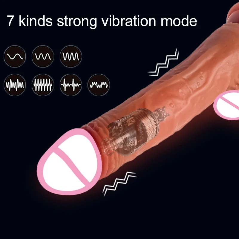 Dildo Vibrator Heating Telescopic Rotation Dildos Vibrators for Women Adult Liquid Silicone Realistic Penis Female Vibrating