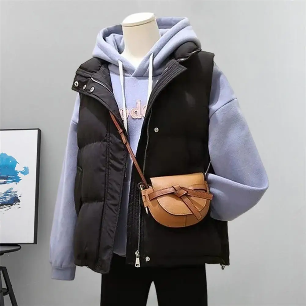 Women Lightweight Vest Jacket Women Vest Jacket Women's Winter Padded Vest with Zipper Closure Stand-up for Outdoor for Heat