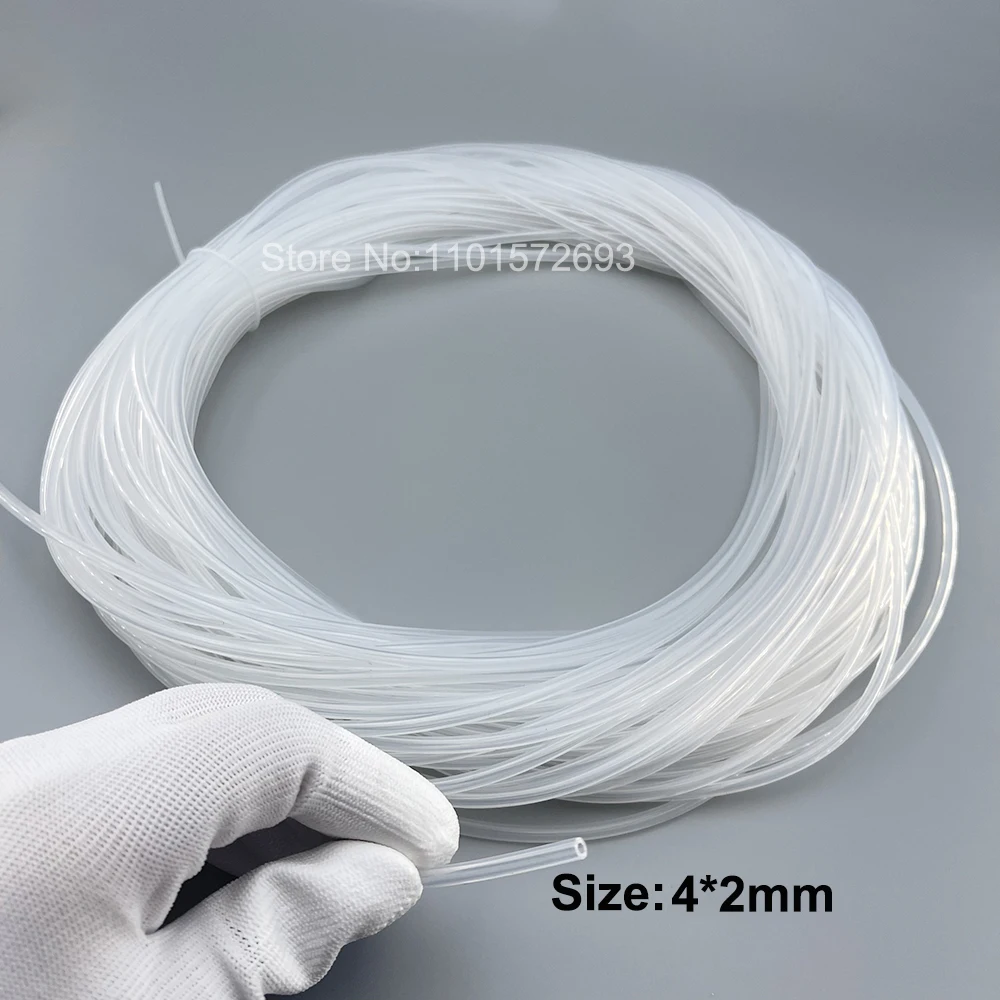 10Meters Soft Ink Hose Tube Silicone Rubber Tubing 4X2MM 5X3MM 6X4MM for Ink Pump/Cap Top/Printhead/Syring Roland Mutoh Xuli