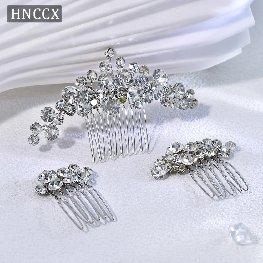 YouLaPan Handmade Full Rhinestone Hair Comb Set Sparkling Bridal Wedding Hair Accessories Women Party Prom Headpiece HP387