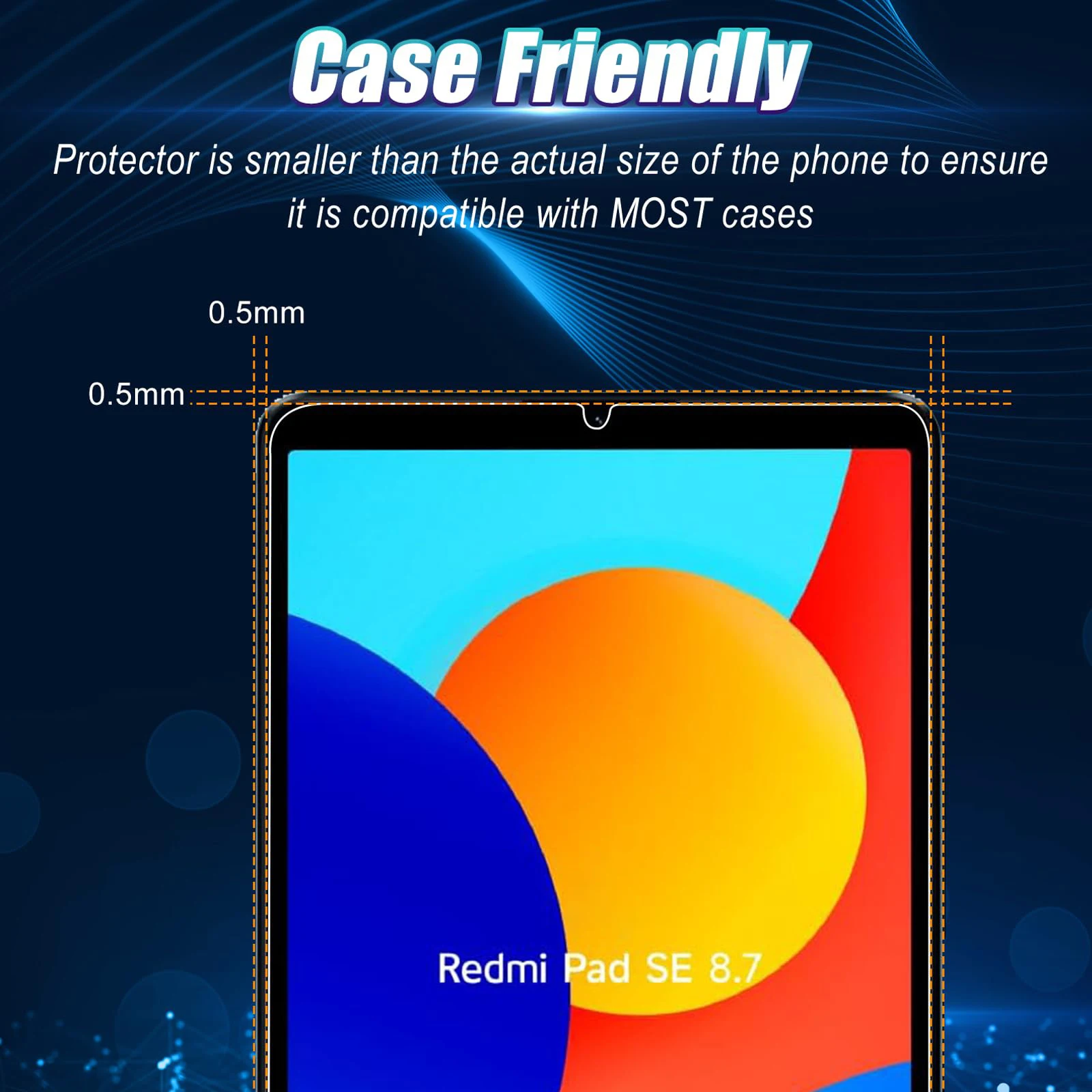 Screen Protector for Xiaomi Redmi Pad SE 4G 2024 (8.7 Inch) HD 9H Premium Shatterproof Scratch-Resistant Tempered Glass Film