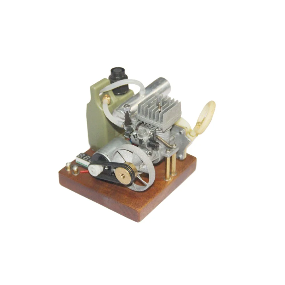 12 Stage Methanol Engine Model Pull Start with Igniter DIY 12V Voltage Stabilized Metal Generator with Base Finished Product