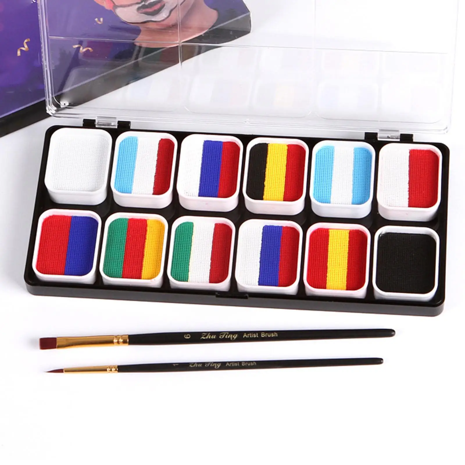 Face and Body Paint Creamy Texture 12 Colors Face Painting Kit for Children Costume Party Carnival Use