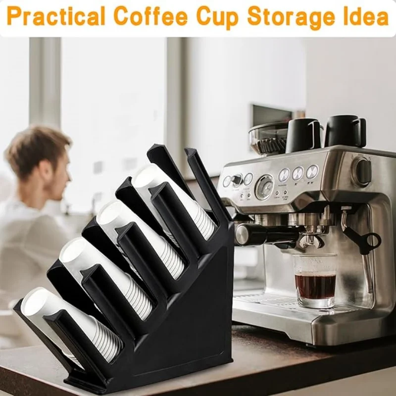 

Bar Counter Paper Cup Holder Multi Functional Cup Storage Box Coffee And Milk Tea Shop Disposable Cup Picker Straw Storage Racks