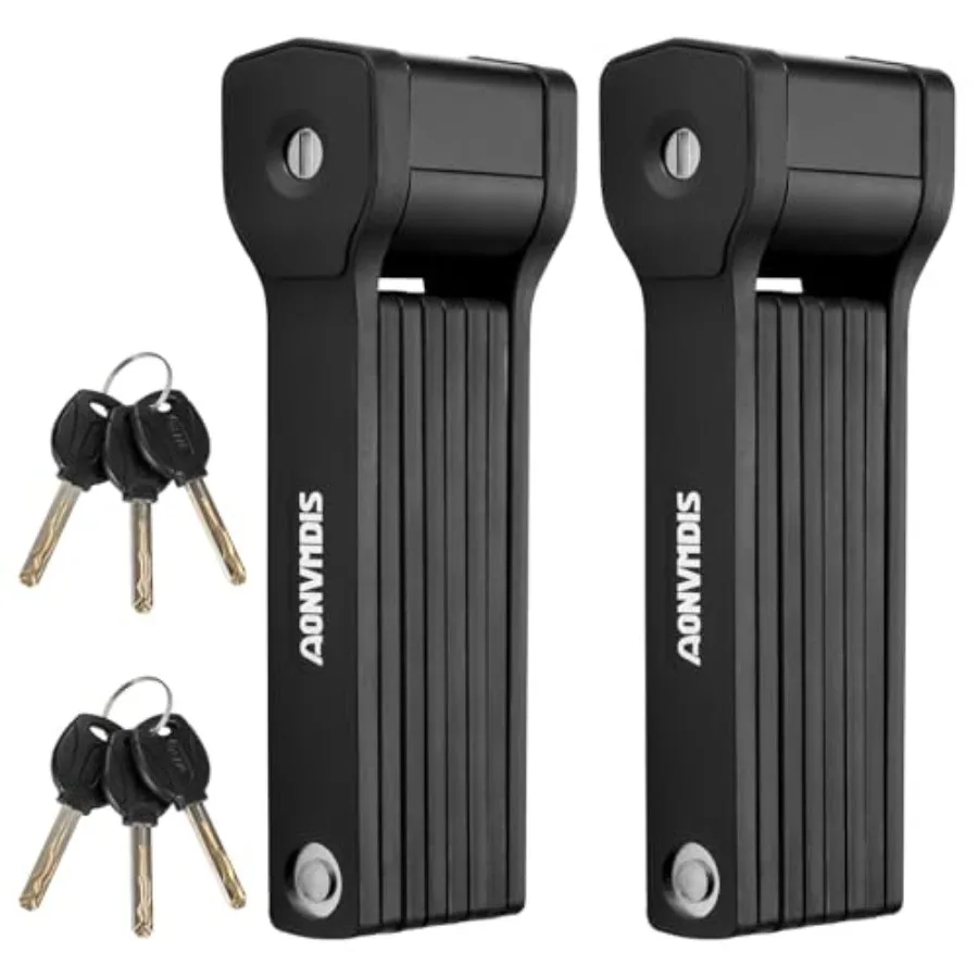 

Folding Bike Lock Bicycle Scooter Folding Locks with 3Keys Heavy Duty Bike Lock with Easy Mounting Bracket Alloy Steel Foldable
