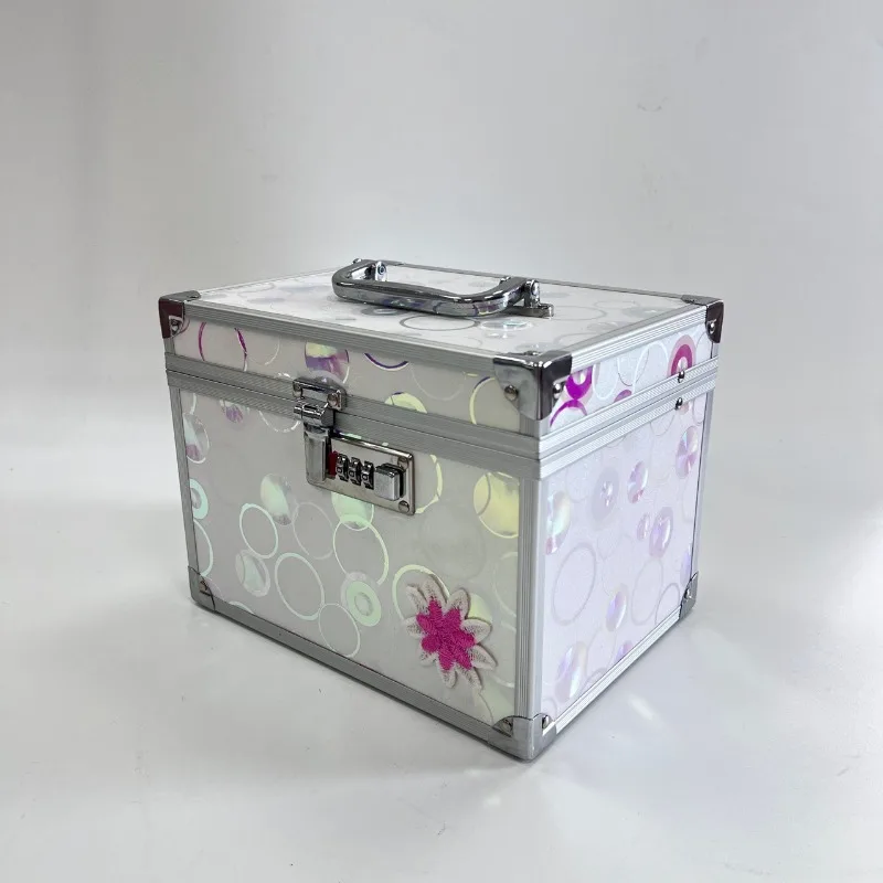 Cosmetics Cosmetics Storage Order Hard Handle No Lining Geometric Pattern Printing Cosmetic Case