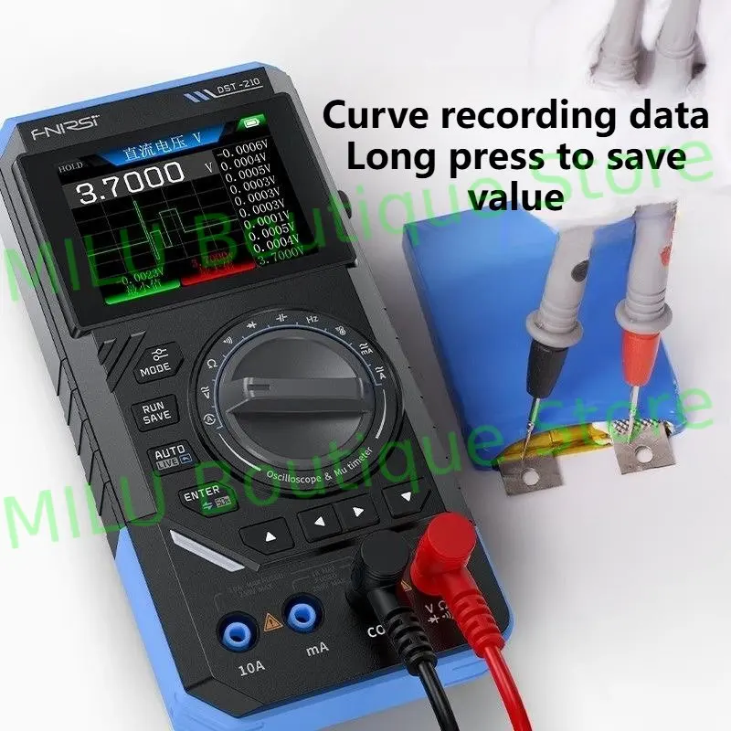 FNIRSI DST-210 3IN1 Digital Multimeter Oscilloscope Signal Source 19999 Counts 10MHz Multifunctional Portable Electrician Tools