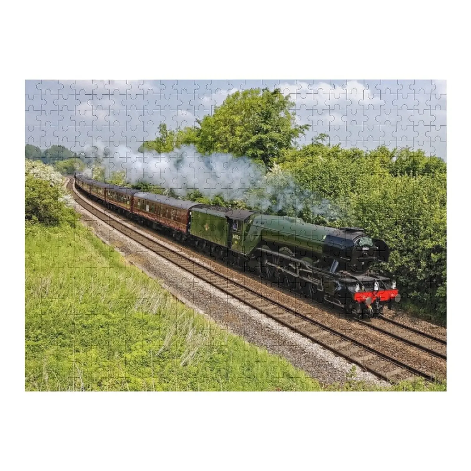 

Пазл A3 Class 60103 Flying Scotsman Steam Locomotive с персонализированной фотографией Woods для взрослых Деревянный пазл для взрослых