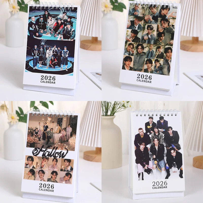 

Настольный календарь 2026 Stray Kids Bang Chan Hyunjin Han, новый корейский набор настольных календарей, декор для дома, подарок для фанатов ACG