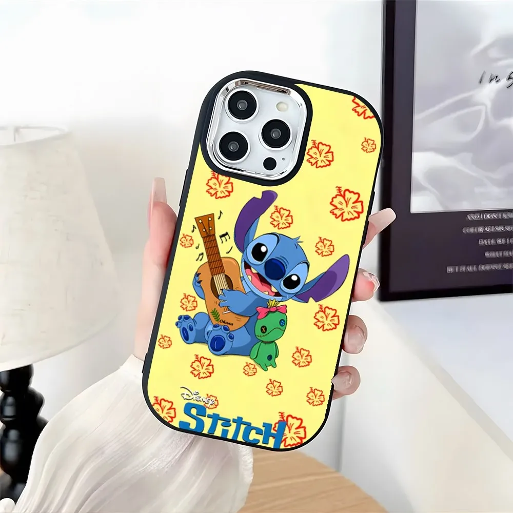 Disney Cartoon Stitch Phone Case Oval Soft Silicone Phone Case For Xiaomi 12 Poco Redmi K 40 60 11 Lite For VIVO V 23 27 29