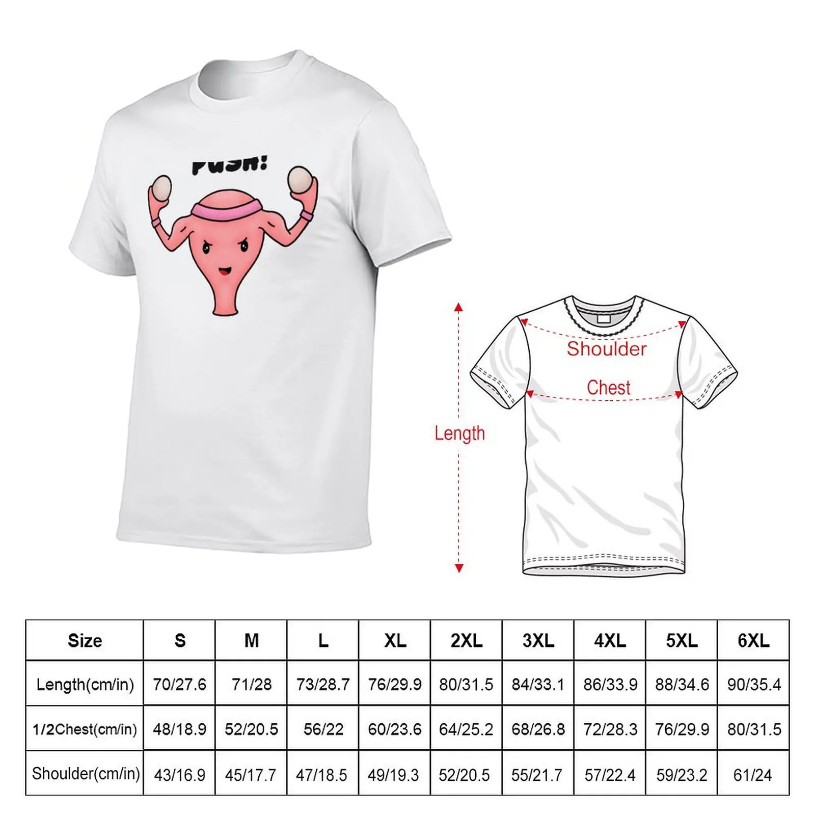 Uterus PUSH! OBGYN midwife nurse, Its a Girl T-shirt heavyweights plain tees plus sizes mens graphic t-shirts pack