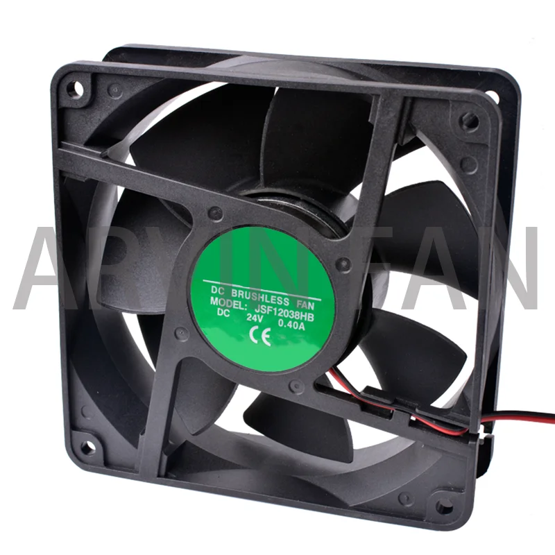 Grande Ventilador do Inversor do Volume de Ar, Duas Linhas Duplo Ball Bearing Fan, JSF12038HB, 12038, 120x120x38mm, 120mm, 24V, 0.45A