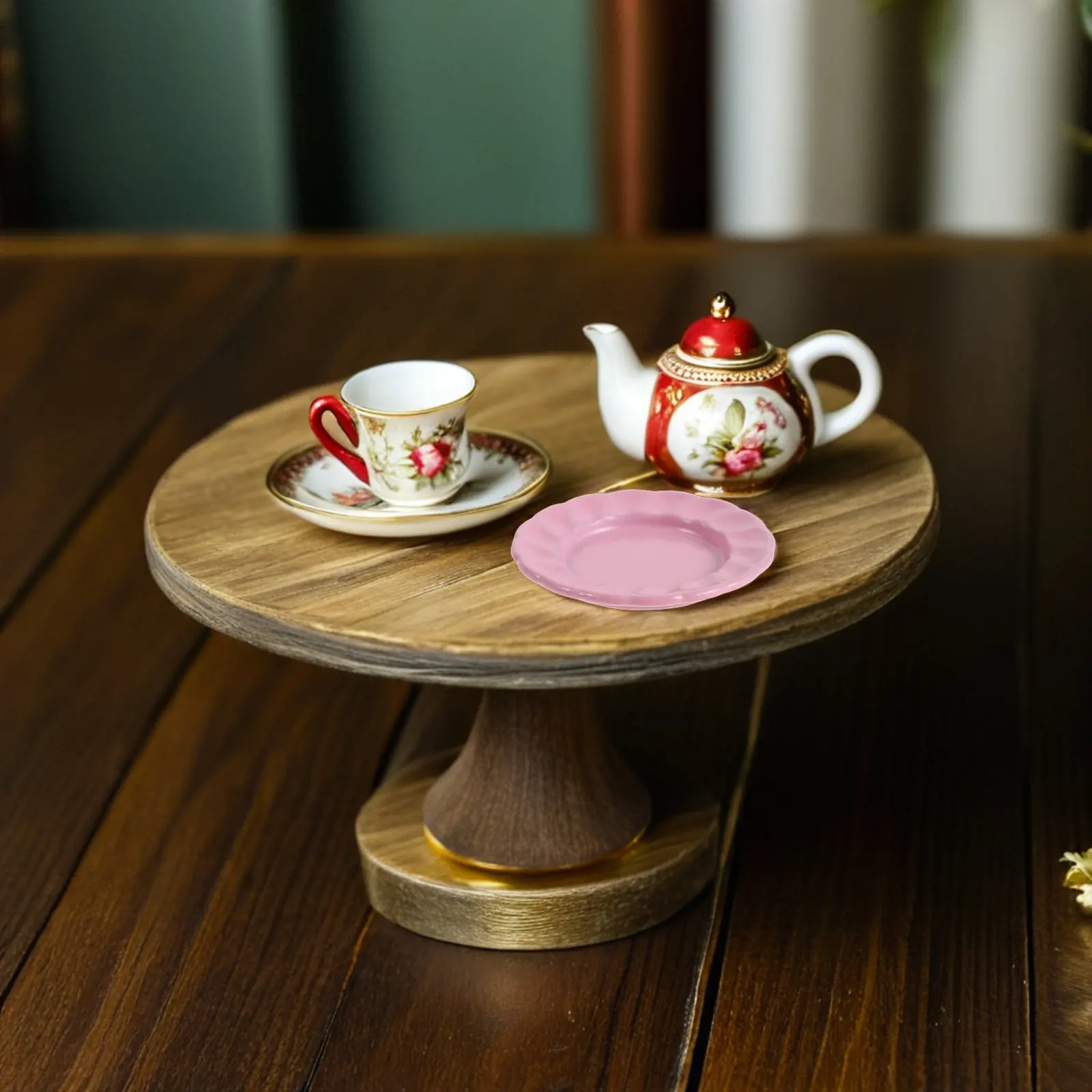 

10Pcs Miniature Pastel Plastic Kitchen Plates Tiny Tableware Candy Themed Dessert Ornaments Small Candy Display Party Dinnerware