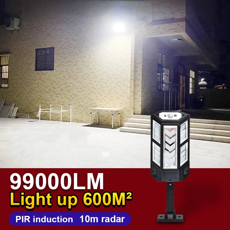 Latest 99000 Lumens Outdoor Solar Light With Motion Sensor Solar Light Outdoor Waterproof Remote Control Solar Light Porch Light