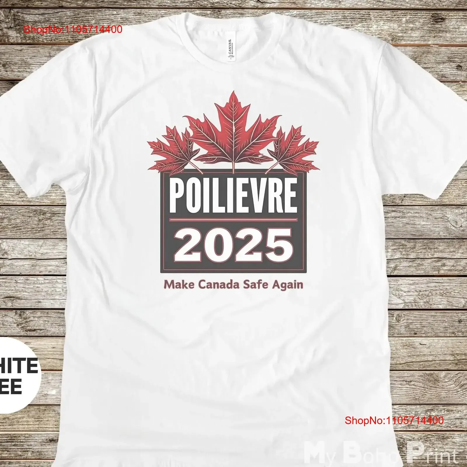 Poilievre 2025 T Shirt Make Canada Safe Again MCGA Conservative Canadian Election Pro Pierre vintage Washed designer clothes