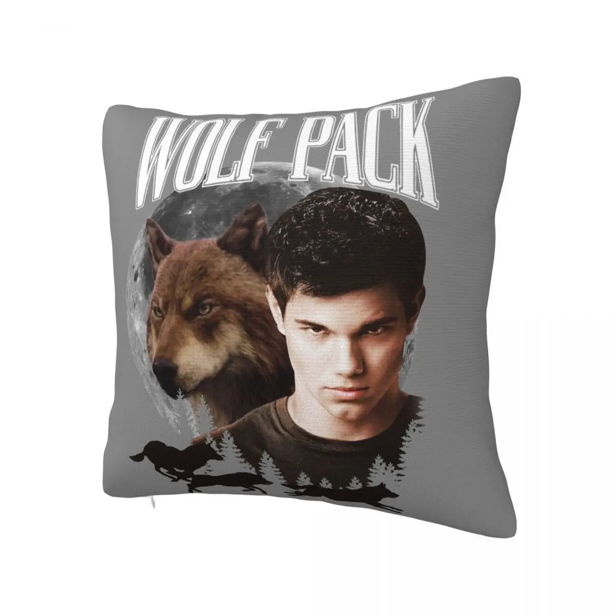 The Twilight Saga Jacob Wolf Pack Girls Muscle Pillowcase Polyester Cushion Cover Gift Pillow Case Cover Home Square 40X40cm