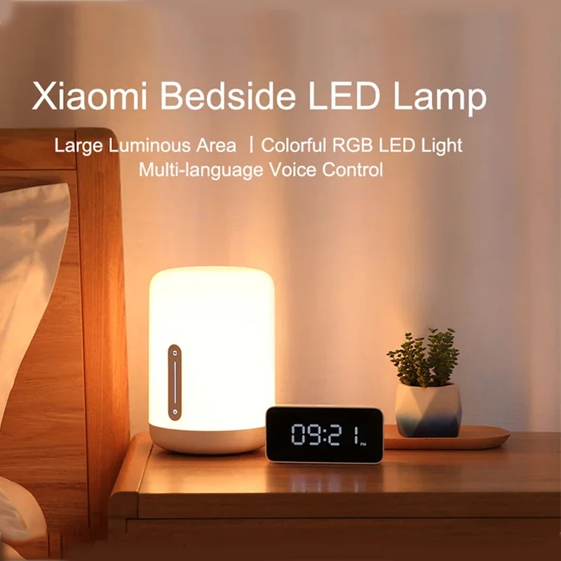 Lampka nocna Xiaomi Mijia 2 Smart Table LED lampka nocna kolorowa 400 lumenów Bluetooth WiFi do Apple HomeKit Siri