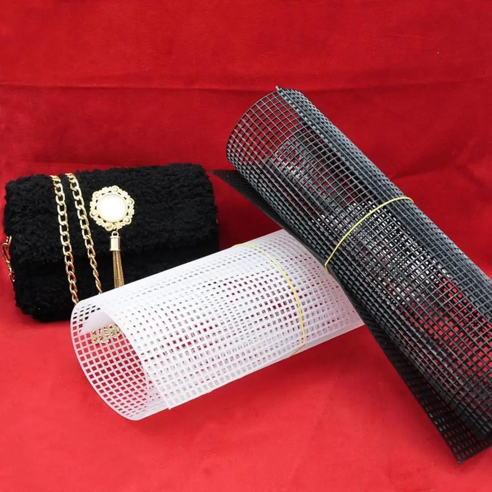 Handbag Accessories Plastic Bag Mesh Grid Durable Black White Canvas Bag Sheets 33x50CM Mesh Cloth