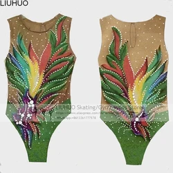 LIUHUO Girls Synchronized Swimming Suits Women Performance Wear Rhythmic Gymnastics  Dress Ballet Ice Skating Dance Leotards