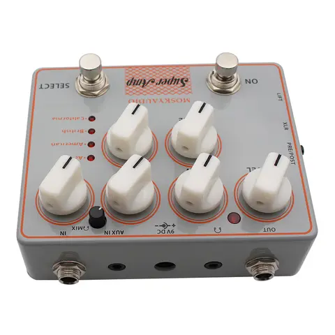 Mosky 4 AMP IN ONE Amplifier Box Speaker Simulator Effect Pedal for Electric Guitar with LOW/MID/High Control, SUPER AMP