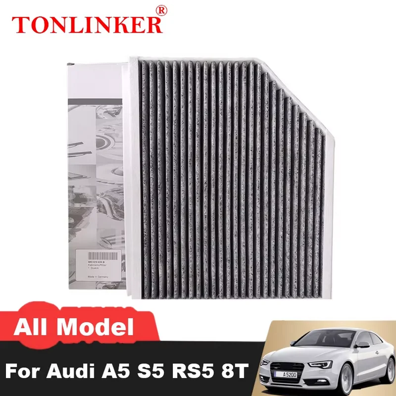 TONLINKER Cabin Filter 8K0819439A For Audi A5 S5 8T 2007 2008 2009 2010 2011 2012 2013 2014 2015 2016 2017 RS5 Car Accessories