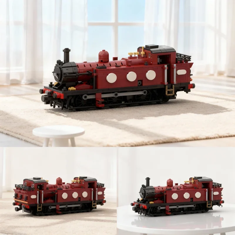 724pcs MOC Dark Red LMS Fowler Class Jinty Train RC Model Building Blocks Toys Architecture Festival Gift DIY Creative Idea