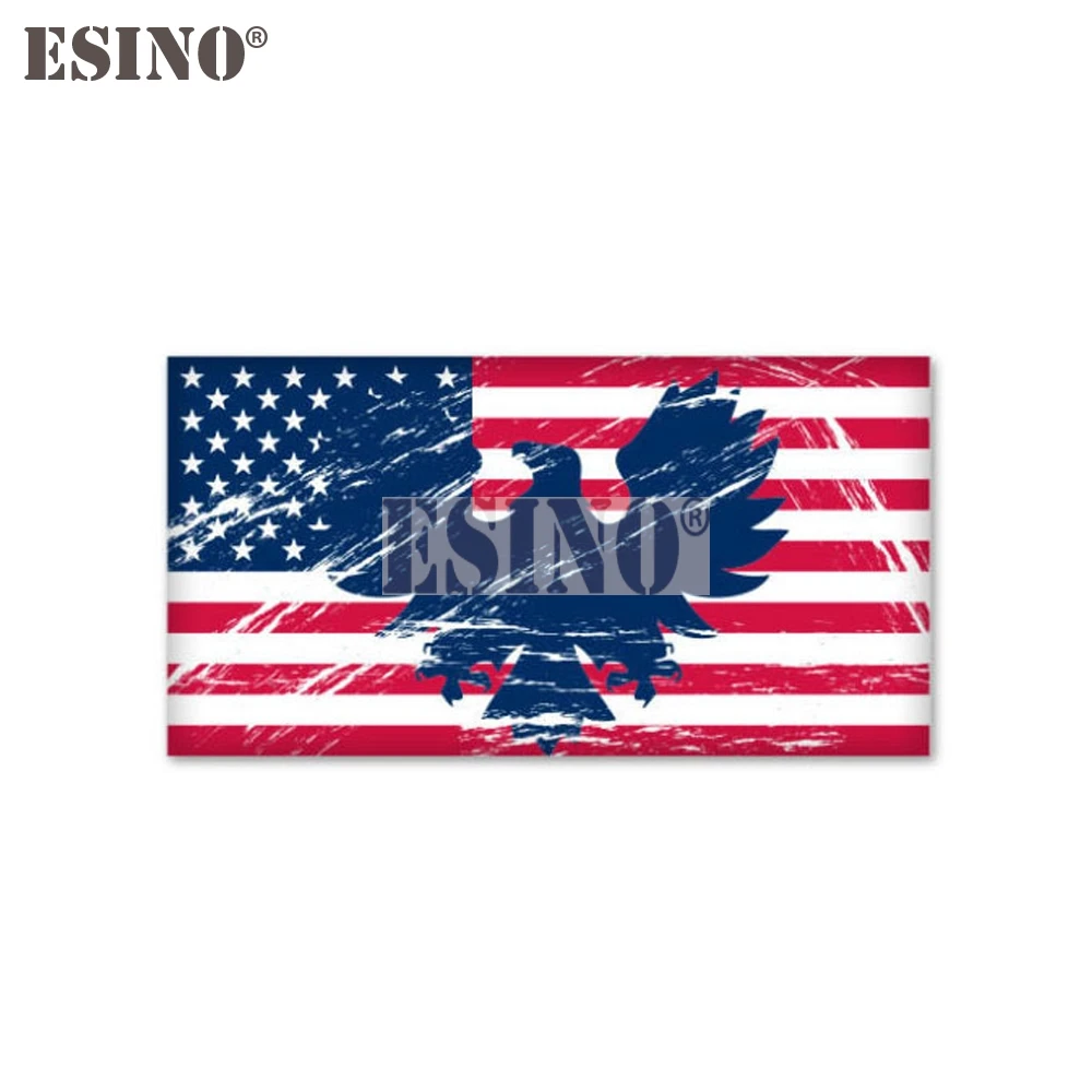 Car Styling Creative US America Flag Flying Hawk Decal Cartoon PVC Waterproof Car Body Sticker Pattern Vinyl