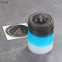 〔July〕10pcs Plastic Sink Strainer Anti Clog Mesh Trap Hair Clean Up With Handle Drain Filter Kitchen Bathroom Accessories