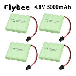 4.8V 3000mah NiMH Battery SM Plug For Rc toys Cars truck Tanks Robots Boats Guns Ni-MH AA 4.8v Battery Pack toy accessory 1/5pcs