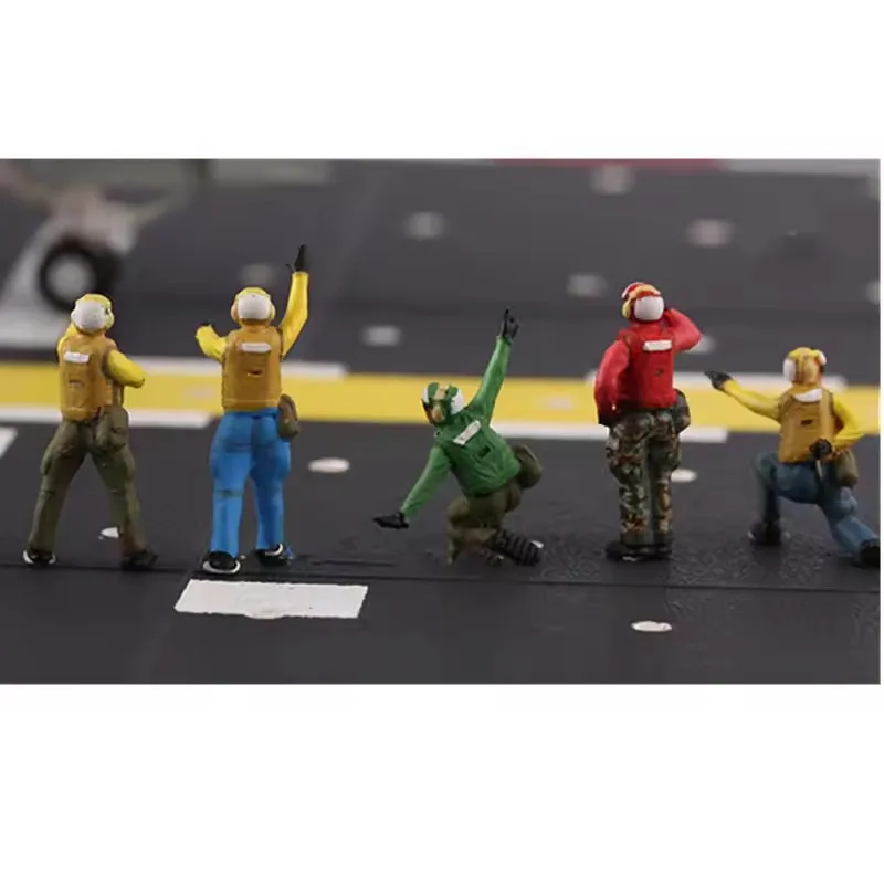 新しい 1:72 スケールモデル 10 個アクションフィギュア米海軍航空母艦地上作業作業員人形 DIY シーンアクセサリー
